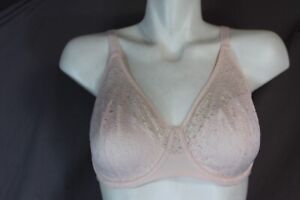 Chantelle 13F1 Underwire Unlined Mesh Rose Full Coverage Bra size 34DDD