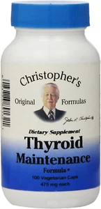Christopher's Original Formulas Thyroid Maintenance Formula Capsules, 100 Count - Picture 1 of 5