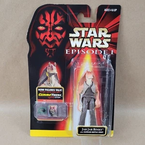 Neu Jar Jar Binks Gungan Battle Staff Comm Tech 1998 Star Wars Episode 1 auf Karte - Bild 1 von 11