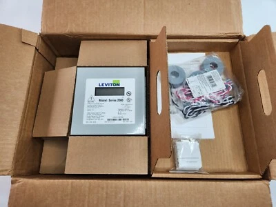 Leviton 2K208-1SW Series 2000 Indoor Usage Meter 3 Solid Core CTs 480V 100A - Image 1 of 4