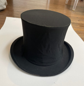 Vintage Collapsible Top Hat Grosgrain Saks Fifth Avenue label size 7 3/8