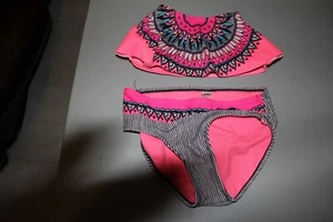 Multi Color 2 Pcs Justice Bikini Swimsuit Size 8 - Picture 1 of 10