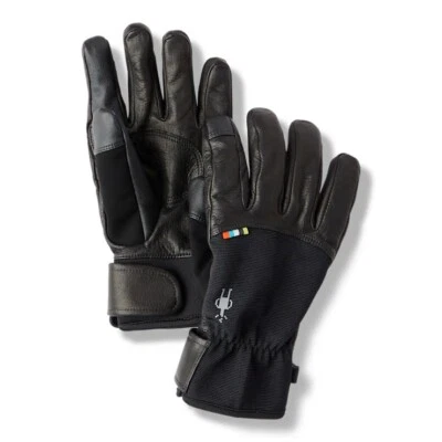 NUEVO Guantes de Primavera Smartwool Para Hombre Talla Pequeña Cuero Negro Lana Merino Invierno Foto 1 de 4