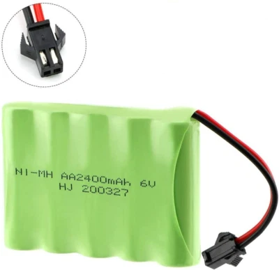6V 2400mAh Ni-MH AA5 Rechargeable Battery Pack with SM-2P 2Pin Plug For Toy - Image 1 of 4