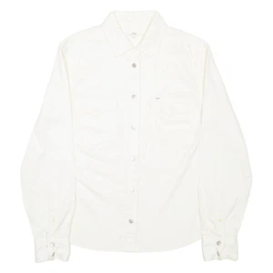 LEE Mens Plain Shirt Cream Long Sleeve M - Picture 1 of 6