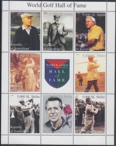 ARTICOLO #2160 - WORLD GOLF HALL OF FAME su FOGLIO di 9 ETICHETTE DIFF - Foto 1 di 1