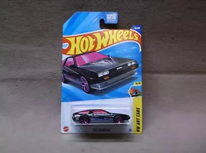 HOT WHEELS 2025 #36 BLACK DMC DELOREAN GULLWING BACK TO THE FUTURE STAR CAR - Picture 1 of 3