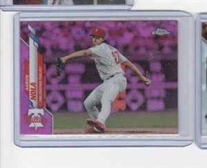 AARON NOLA 2020 TOPPS CHROME PINK REFRACTOR PARALLEL CARD-SHIPS FREE TO THE US!! - Picture 1 of 19