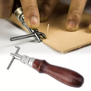 Einstellbarer Lederkantenstichkerbenschneider Lederhandwerk Nutwerkzeug DE - Bild 1 von 11