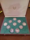 1974 World Cup Soccer Football Germany Silver Proof set of ten 130 grams Rare