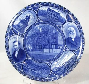 ROWLAND & MARCELLUS STAFFORDSHIRE SOUVENIR PLATE LONGFELLOW - Picture 1 of 5