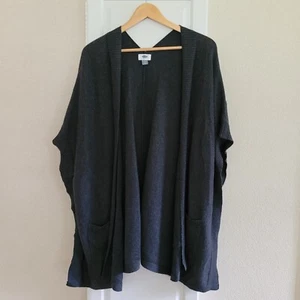 Old Navy Women's Charcoal Gray Sleeveless Open Sweater Poncho Shrug size M/L - Picture 1 of 6