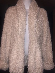 Süßer Regen Damen Junior weiß zottelig flauschig super weich Polyester Jacke Mantel S - Bild 1 von 8
