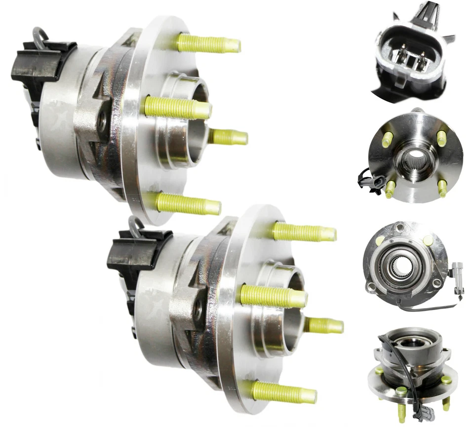 2PCS FRONT WHEEL HUB BEARING fit 05-10 Chevy Cobalt LT/LS Coupe 2D 2.2L w/ABS - Imagem 1 de 4