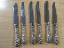 6 PC. S. KIRK & SON STERLING SILVER REPOUSSE PATTERN FLATWARE 