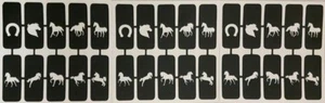 30 x stencil unghie cavallo (misti) per regalo aerografo regalo - Foto 1 di 1