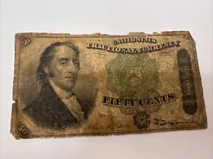 RARE 1801 US 50 Cent Fractional Currency Note John Allison - Picture 1 of 3
