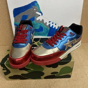 A BATHING APE BAPE ROAD STA Navy/Red/Gold Sta Herren Gr. 13, 31 cm - Bild 1 von 14