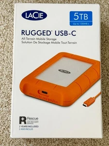 LaCie Rugged USB-C Festplatte 5 TB HDD externer Speicher NEU & OVP - Bild 1 von 5