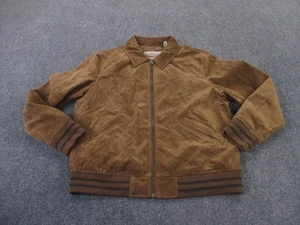 Levi Jacket Mens XL Brown Suede Trucker Lined Outdoors Hiking Western Work Biker - Picture 1 of 9