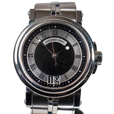 宝玑 Marine Big Date 39 毫米自动 5817ST/92/SV0 黑色表盘手链服务 — 第 1/4 张图片