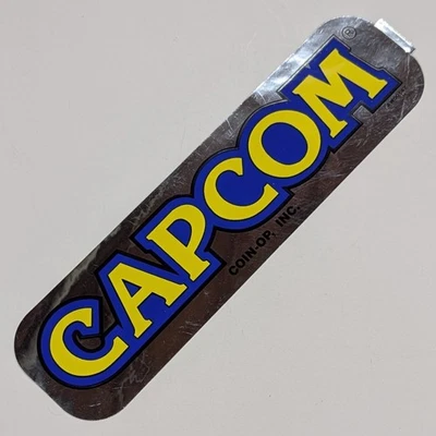 Vtg 90s Authentic CAPCOM CPS Chrome Arcade Cabinet Decal Sticker NOS AW00147 - Image 1 of 4