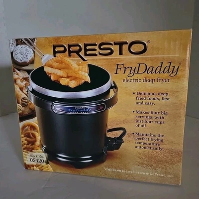 Freidora Eléctrica Presto FryDaddy Modelo 05420 Negra Nueva Sin Abrir Foto 1 de 4