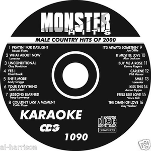 KARAOKE MONSTER HITS CD+G 80's MALE COUNTRY HITS OF 2000 #1090 - Picture 1 of 2