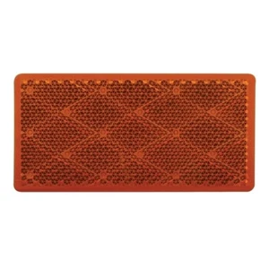 Rectangular Quick Mount Reflector - Amber Set of 2 - Picture 1 of 2