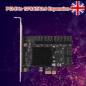 SA3112J PCIE Adapter 12 Port 6Gbps PCI-Express X1 SATA 3.0 Expansion Card - Picture 1 of 12