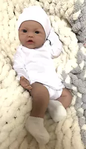 18” Full Body Silicone Reborn Baby Boy Pacifier Doll 5 lbs Floppy Soft Squishy - Picture 1 of 15