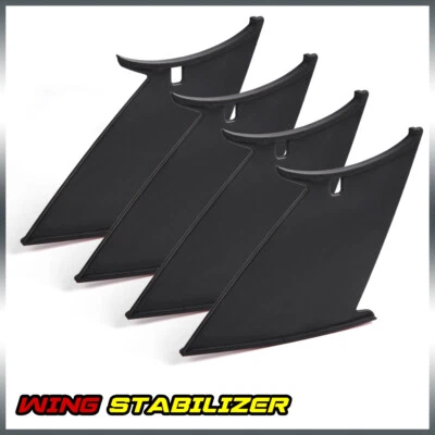 Fit For 2011-2014 Subaru Impreza WRX STI Rear Upper Spoiler Wing Stabilizer 4Pcs - Image 1 of 4
