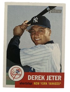2002 Topps Heritage #114 DEREK JETER Yankees (1953 Topps Design) Hall Of Fame