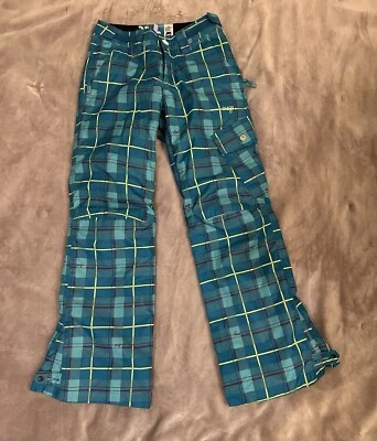 Pantalones de nieve Orage para mujer a cuadros poliéster P1me snowboard esquí invierno verde Xs Foto 1 de 4