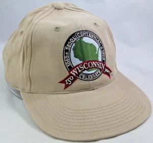 Wisconsin 150 Sports Specialties Hat 1998 Tailgater Beige Hook Loop Baseball Cap - Picture 1 of 10