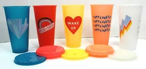 Neu - Starbucks Summer 2020 Message 24 oz Tumbler 5 Stück Set Bunt Kostenloser Versand - Bild 1 von 7