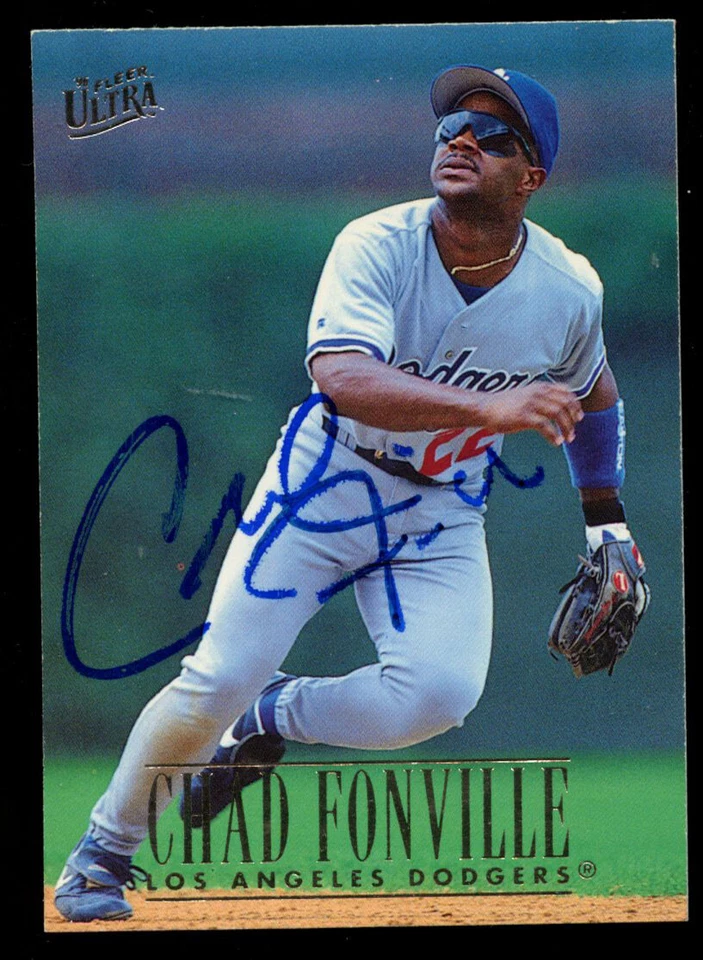 Tarjeta coleccionable de béisbol Fleer Ultra 1996 autografiada firmada por Chad Fonville #218 Foto 1 de 1