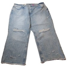New Arizona Jean Co Cropped High Rise Vintage Straight Light Aeries Sz 42" x26