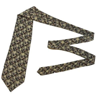 Corbata de seda J.Garcia Birdland Collection 14 para hombre bronce mariposa hecha a mano Foto 1 de 4