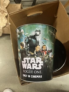 Disney Star Wars “Rogue One” Promotional Cinema Movie Metal Tin Popcorn Bucket - Picture 1 of 2