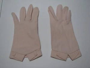 Vintage Light Pink Formal Stretch Knit Gloves 8" Long - Picture 1 of 2