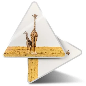 2 x Triangle Stickers 10 cm - Giraffe African Wild Animal  #21592 - Zdjęcie 1 z 9