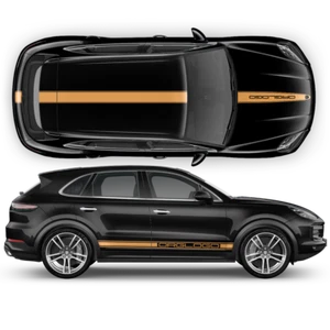 Racing Decals Set in One Color for Porsche Cayenne / Macan - Picture 1 of 20
