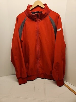 New Balance Jacket Full Zip Mens Soft Shell Red/Gray Coat Size 2XL Winter Runs - Image 1 of 4