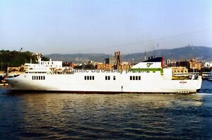 Italian RoRo Pax ferry ALYSSA (Trasmediterranea)  One photo at Barcelona in 2000