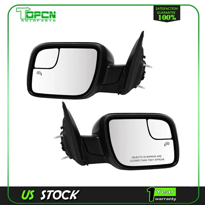Par de espejos retrovisores laterales señal charco térmico para Ford Explorer 2011-2015 7 pines Foto 1 de 4