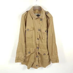 Closed Mantel Damen M Beige Militär Stil Feldjacke Used Look Parka - Bild 1 von 9