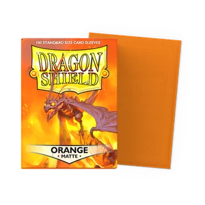 1 pack of 100 Dragon Shield Orange Matte Standard Sized Card Sleeves - Picture 1 of 2