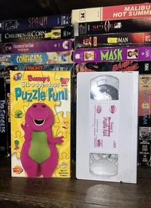 Barney's Stu-u-upendous Puzzle Fun! VHS Tape 1997 Barney Cartoon Rare HTF OOP - Picture 1 of 9