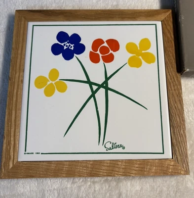 Alpine Spring Trivet Floral New Hot Pad Himark 1983 Abstract Floral Primary - Image 1 of 4